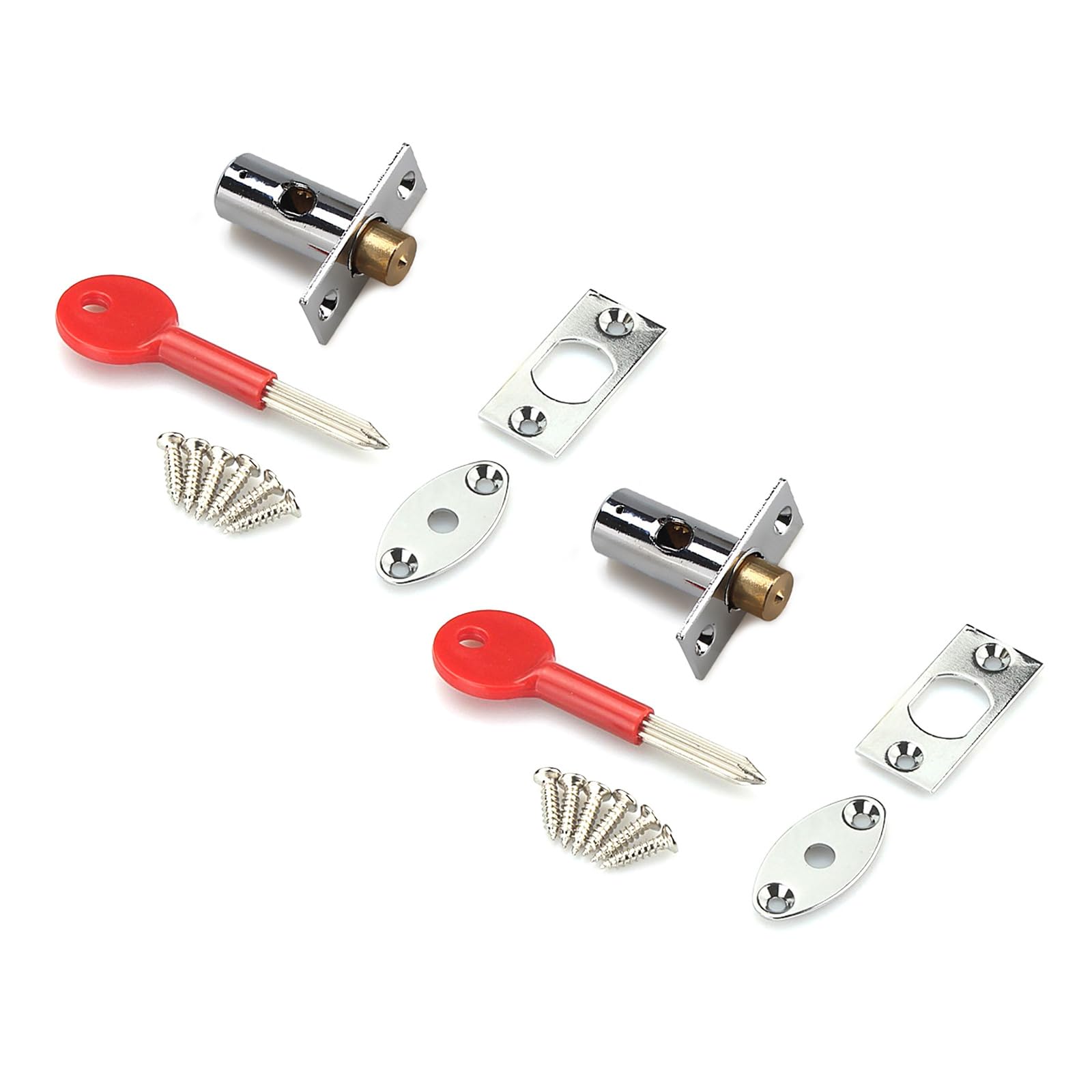 Shyyoulqe Multicolor 2Pcs Mortice Door Bolts With Star Antitheft Door Security Rack Bolts Pipe Tube Well Security Mortise Enduring Mortice With Star