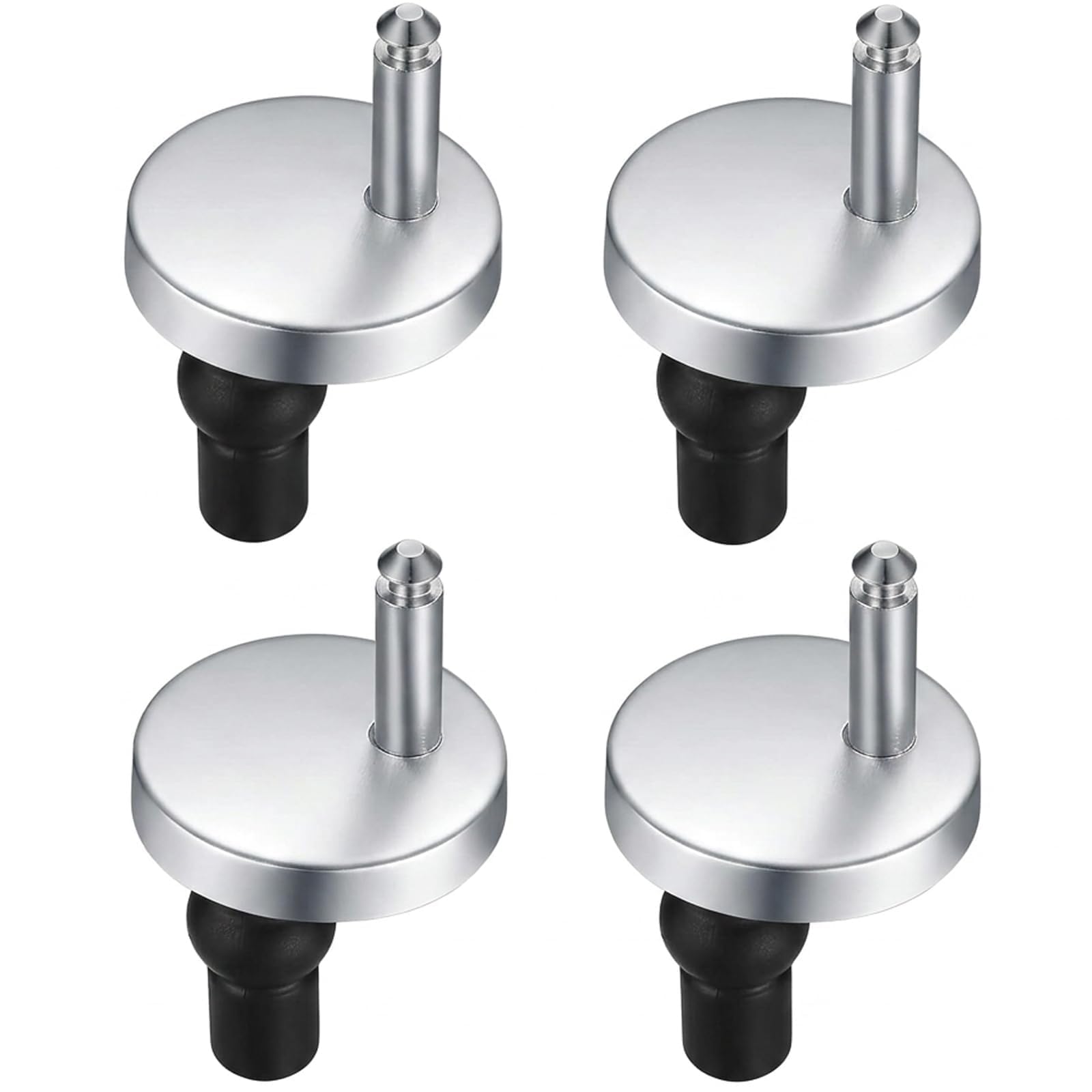4-Piece Toilet Seat Hinges Replacement, Top Fixing Toilet Seat Fittings, Toilet Seat Screws Fittings for Secure Installation and Easy Maintenance