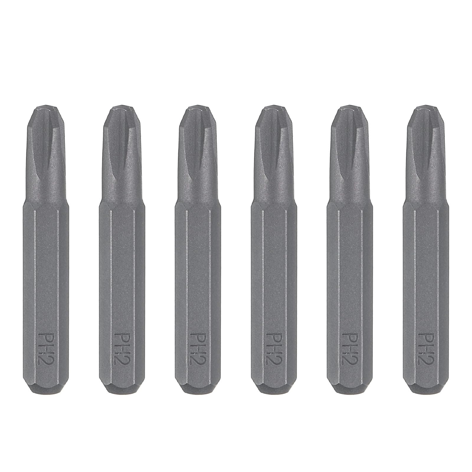 sourcing map 6pcs PH2 Phillips Screwdriver Bit 5/32" Hex Shank 28mm Length S2 Steel Magnetic Cross Head Screw Driver Bit for Electric Precision Repair