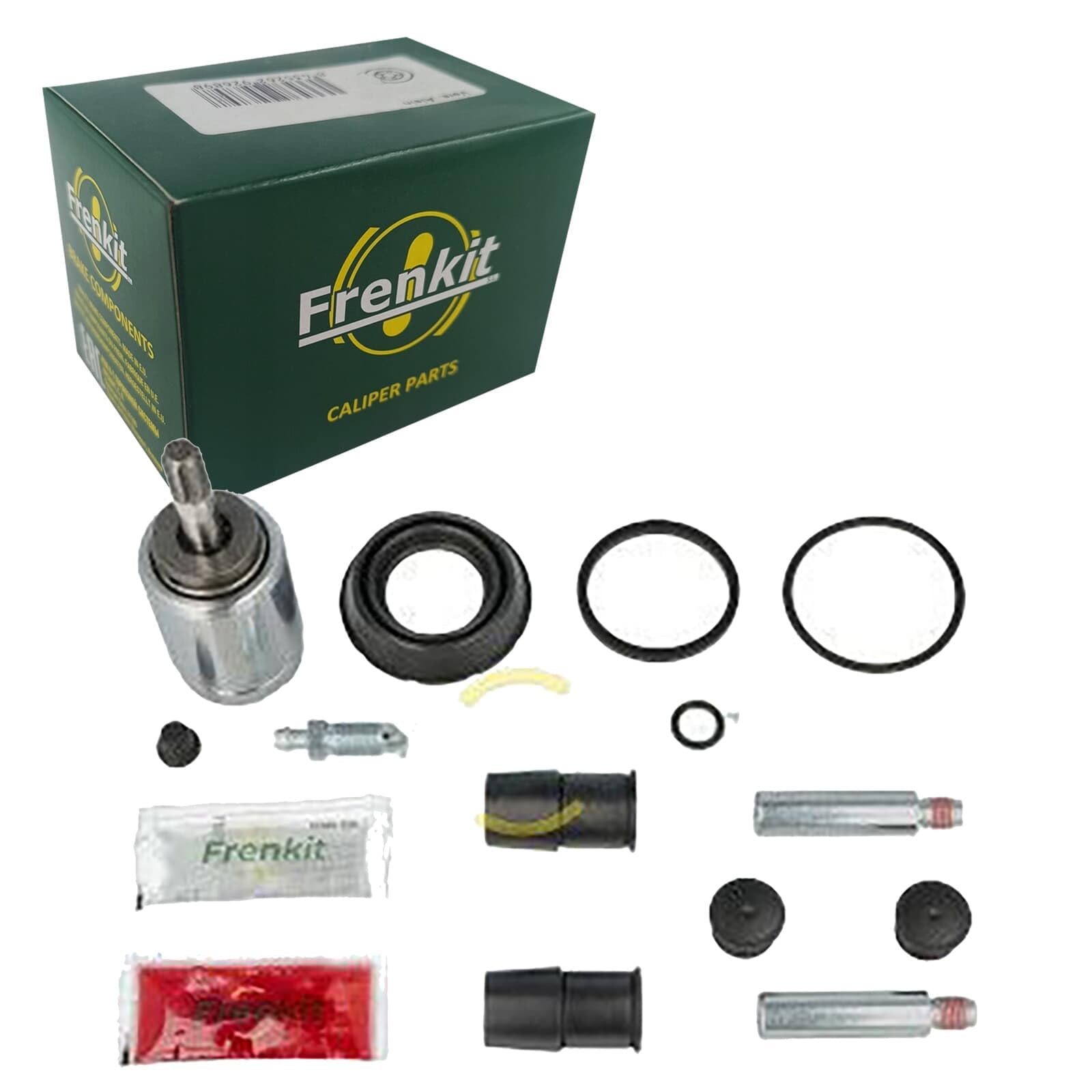 FRENKIT 738096 Bremssattel-Reparatursatz Hinten Kompatibel mit VW Golf 7 Schrägheck 5G1, BQ1, BE1, BE2 Golf 7 Variant BA5, BV5 T-Roc A11, FORD Kuga Mk2 DM2, AUDI A3 Sportback 8VA, 8VF
