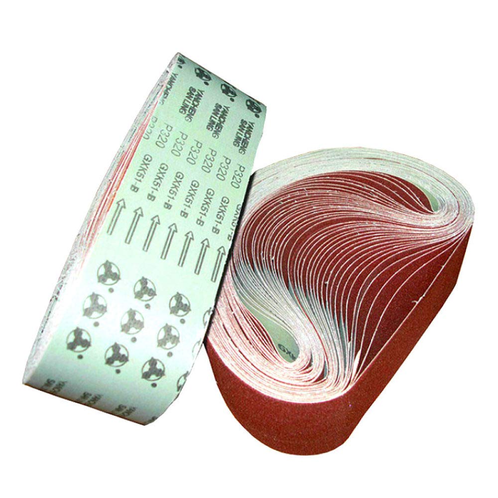 CAIDAI&YL Paquete de 10 bandas de lijado de 533 * 76 mm, lijadora de óxido de aluminio de grano 40-1000, bandas de lijado de 3,10 piezas de grano 800
