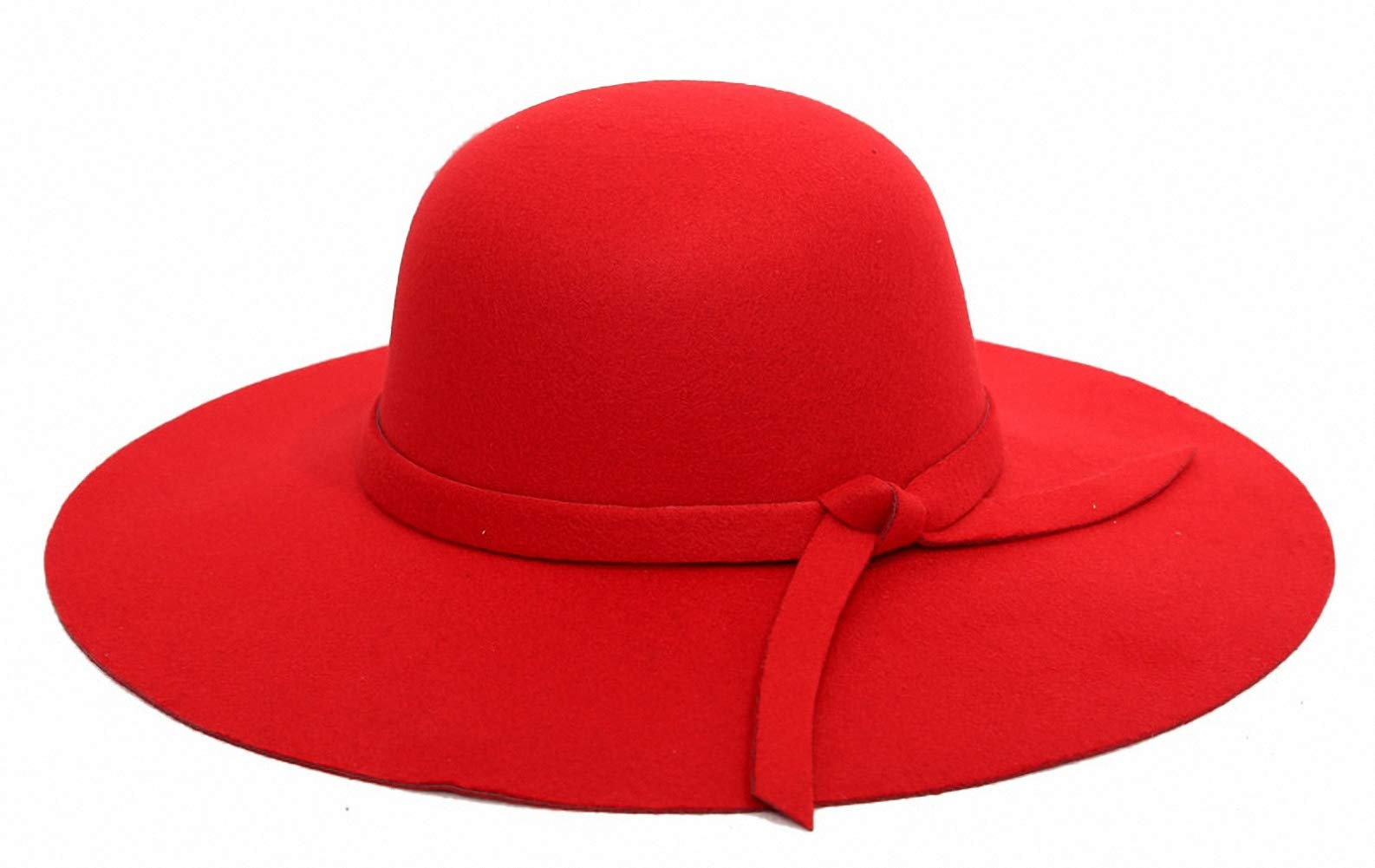 Ulalaza Women Solid Color Flat Brim Hats Bucket Bowler Fedora Floppy Derby Felt Hat Winter Warm Cap