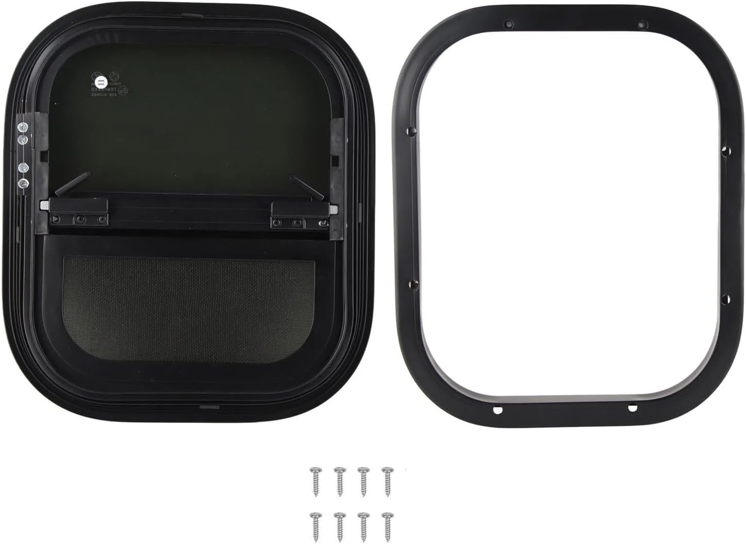 RV Lifting Window With Fly Net Aluminum Alloy Tempered Glass Exit Window Motorhome Trailer 440*390mm