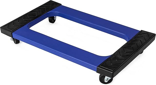 Olympia Tools 1000 Lb Capacity Plastic Furniture Dolly for Moving, 18 x 30 in, Fully Asembled and Ready to Use (Single Pack)