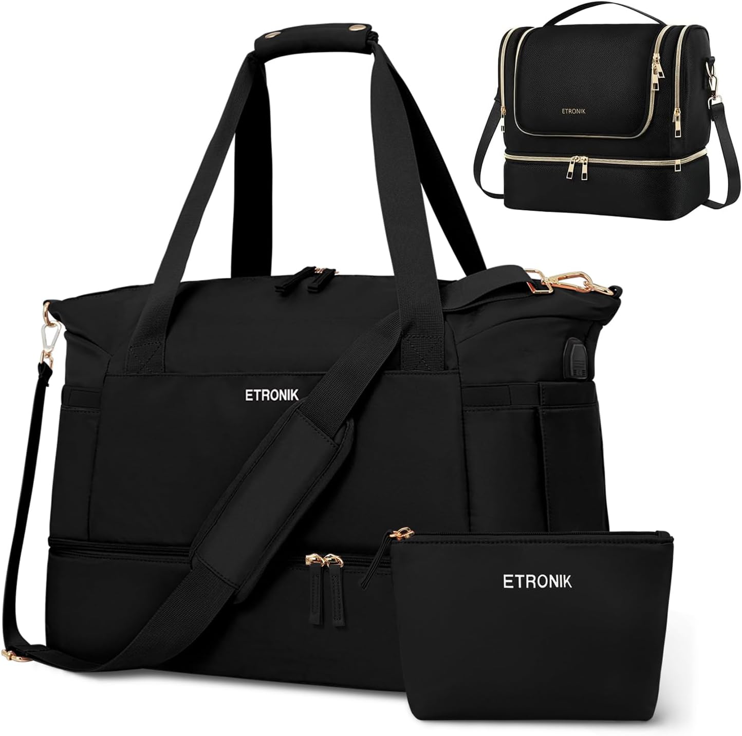 Travel Duffel Bag for Women Men, RTravel Bag with Toiletry Bag2