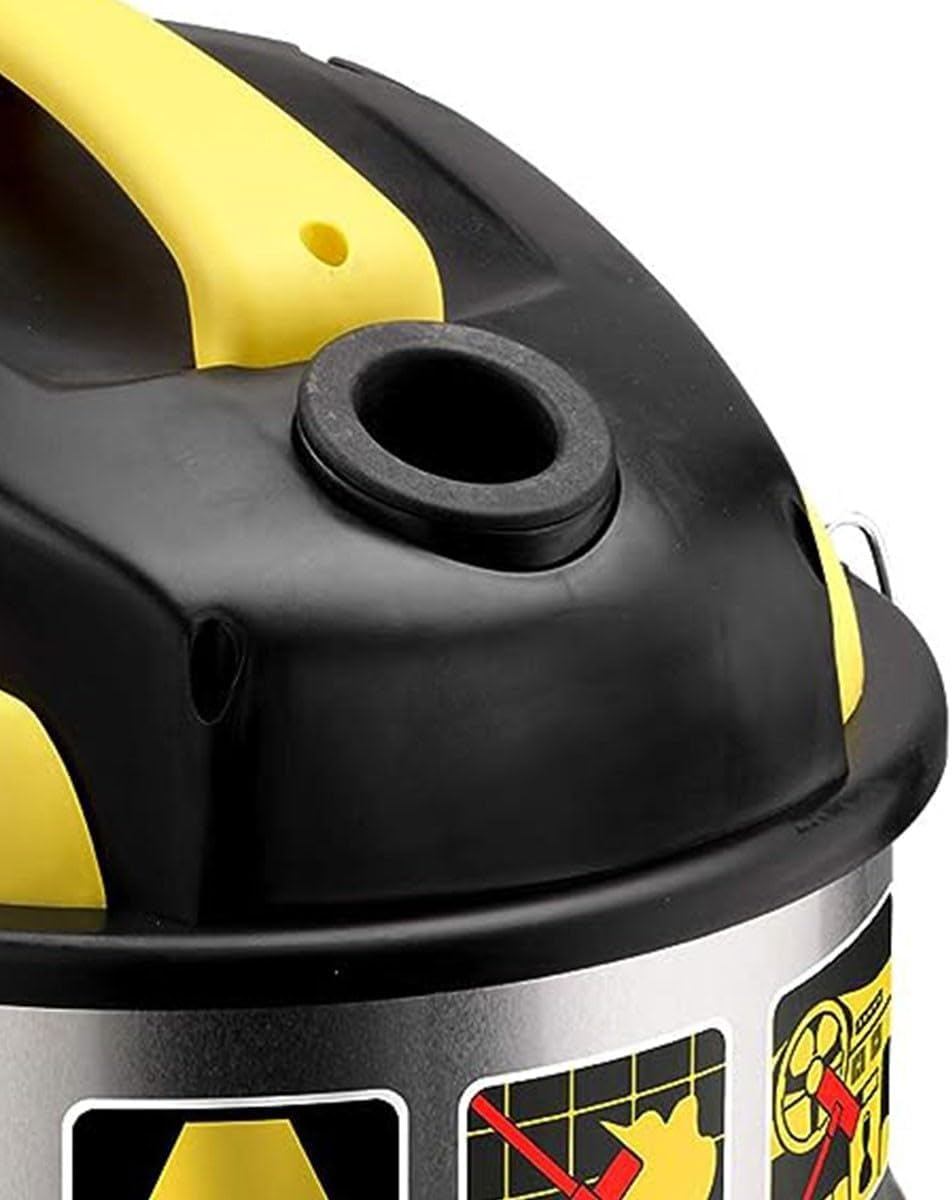 Close-up of the blower port on the Lavor vacuum cleaner's top unit