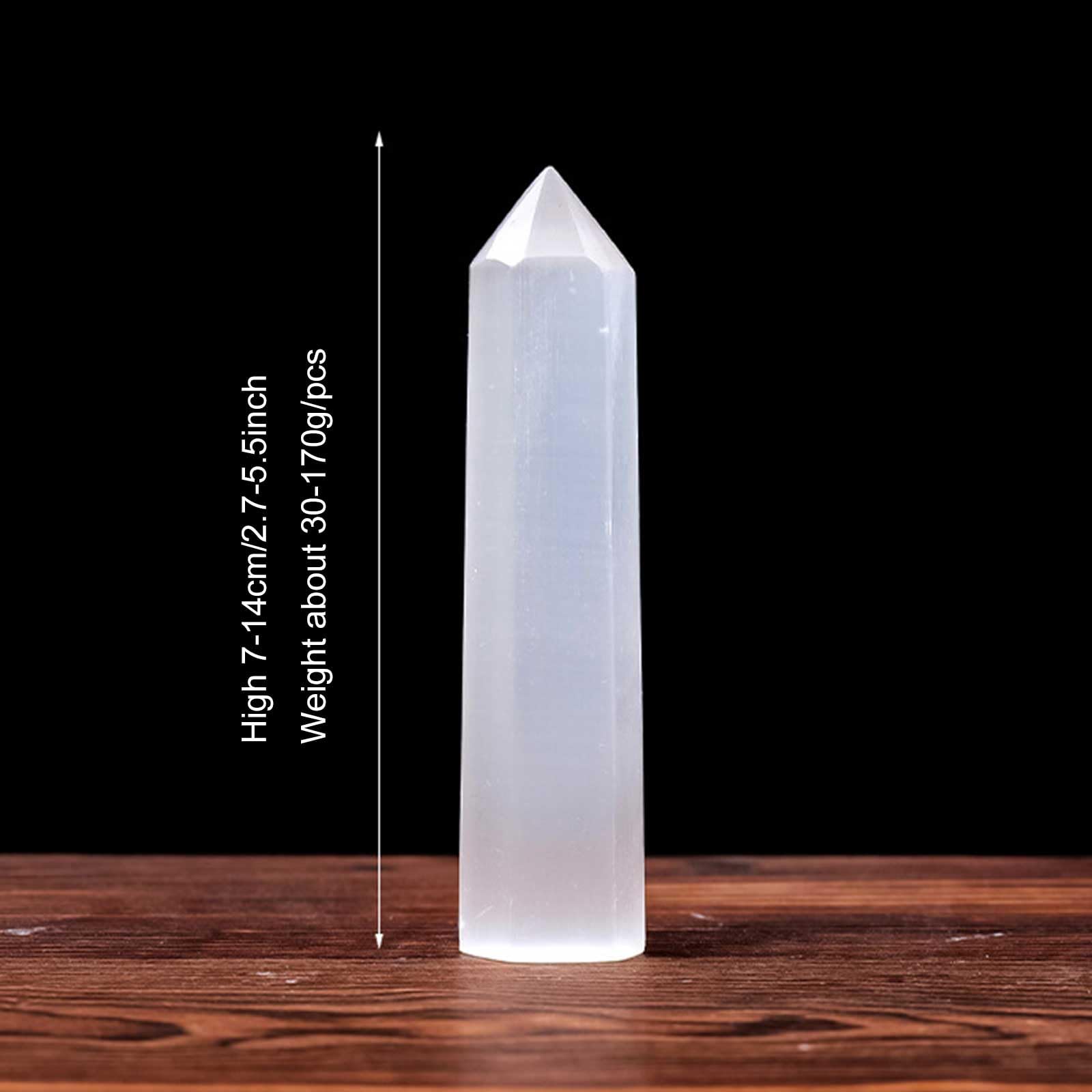 Bacchetta di Cristallo curativa in Selenite Naturale da 3 Pezzi con Punta | Pietre di cristalli lucidati per pulizia energetica, ricarica, Reiki, bilanciamento dei chakra, meditazione