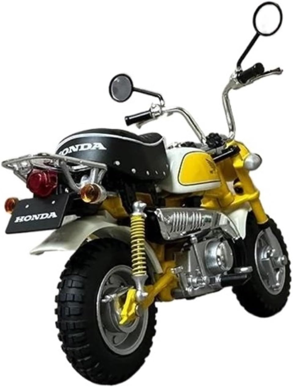 Scale Model 1:12 Scale for Monkey Z50J Motorcycle Model Kit Yellow Static Die Casting Collection Ornaments Collectible Ornaments