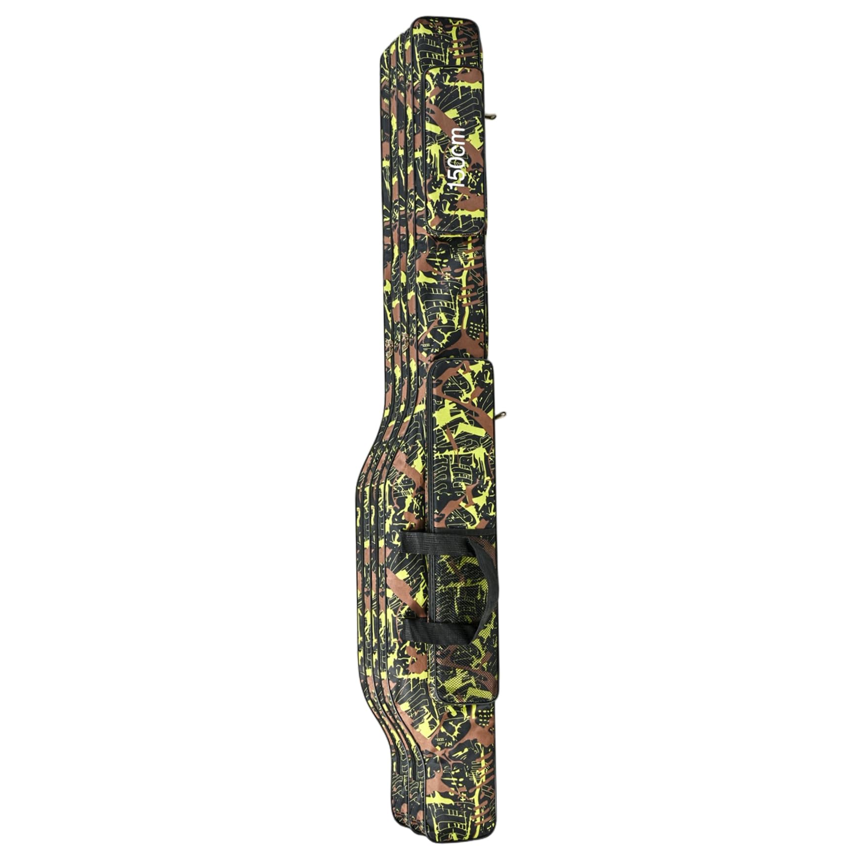 Rwigeboo Fishing Rod Case, 59 Inch Waterproof Foldable Fishing Tackle Bag with 3 Compartments, Portable Rod Bag for Outdoor, Travel Pole Case