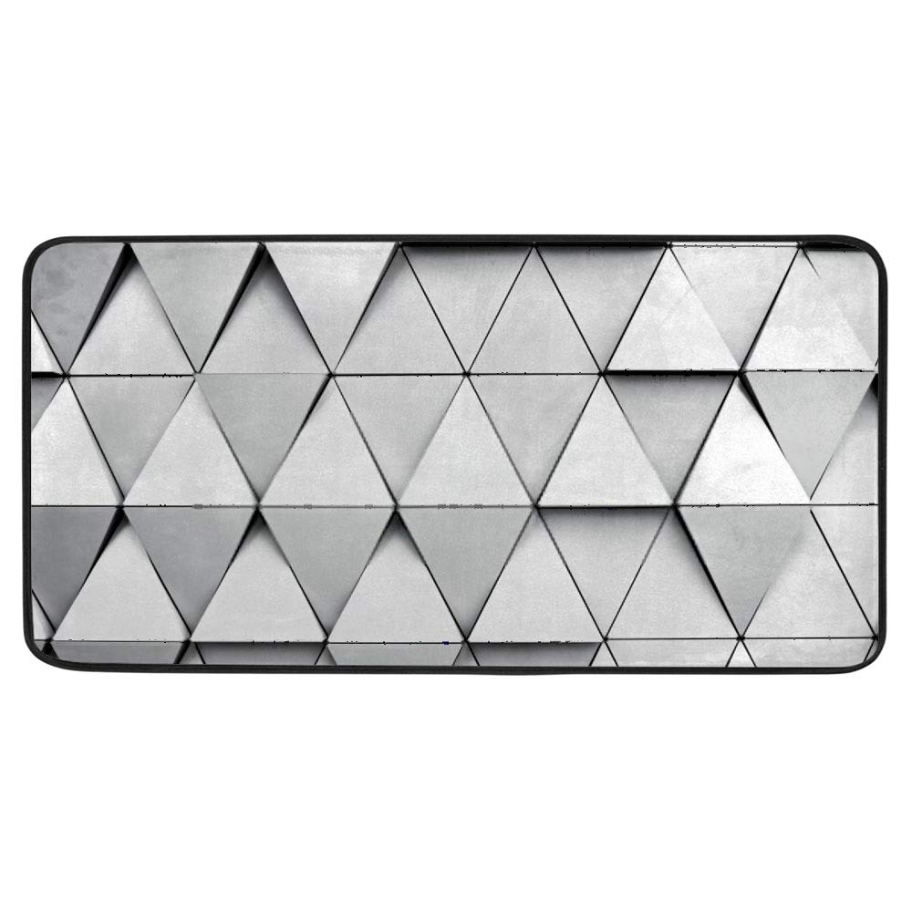 Tapis de cuisine antidérapant 100x50 cm lavable et imperméable motif losange