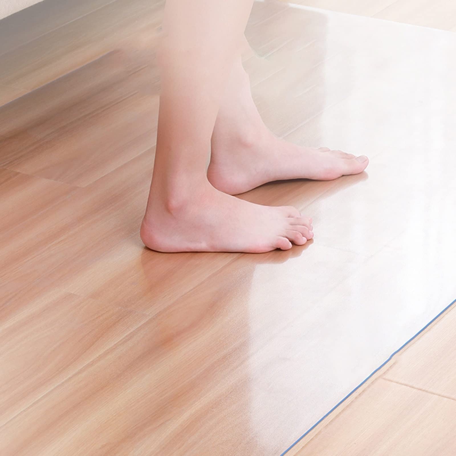 Alfombrilla de plástico para oficina protector de madera en formato grande