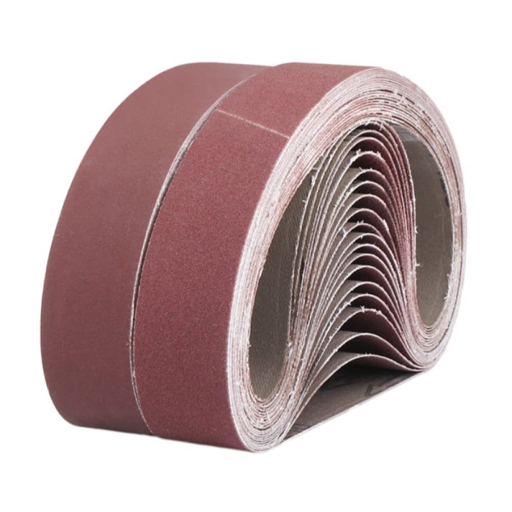 taśma szlifierska, zestaw 10 sztuk 520x20mm taśmy szlifierskie P40 - P600 taśma ścierna do drewna miękkiego metalu szlifowanie polerowanie, 120# (Size : 100#)