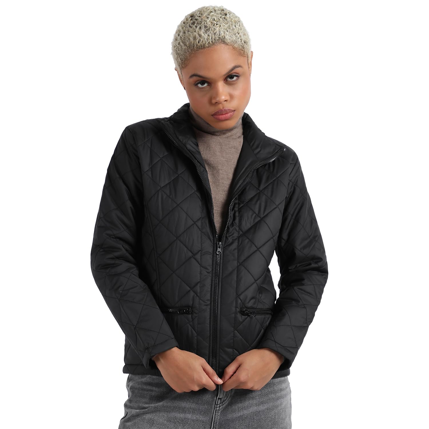 Women Polyester Standard Length Jacket-image-49