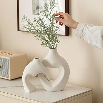Amazon.co.jp: モダン セラミック フラワーベース 2点セット