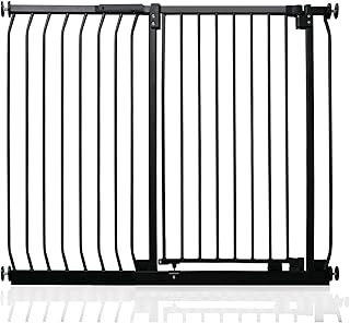 Safetots Extra Tall Elite Safety Gate, 107cm - 116cm, Matt Black, Extra Tall 96.8cm in Height, Pressure Fit Stair Gate, Baby Gate for Doors Hallways and Spaces, Safety Barrier, Easy Installation