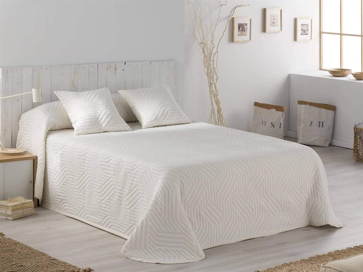 Tejidos JVR - Colcha piqué Hawai - Cama 150 cm - Color Beig