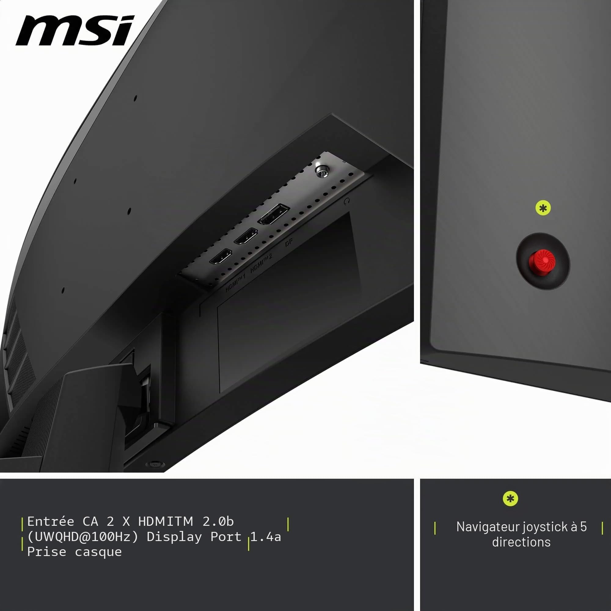 MSI MAG 346CQ Écran Gaming incurvé 34" UWQHD