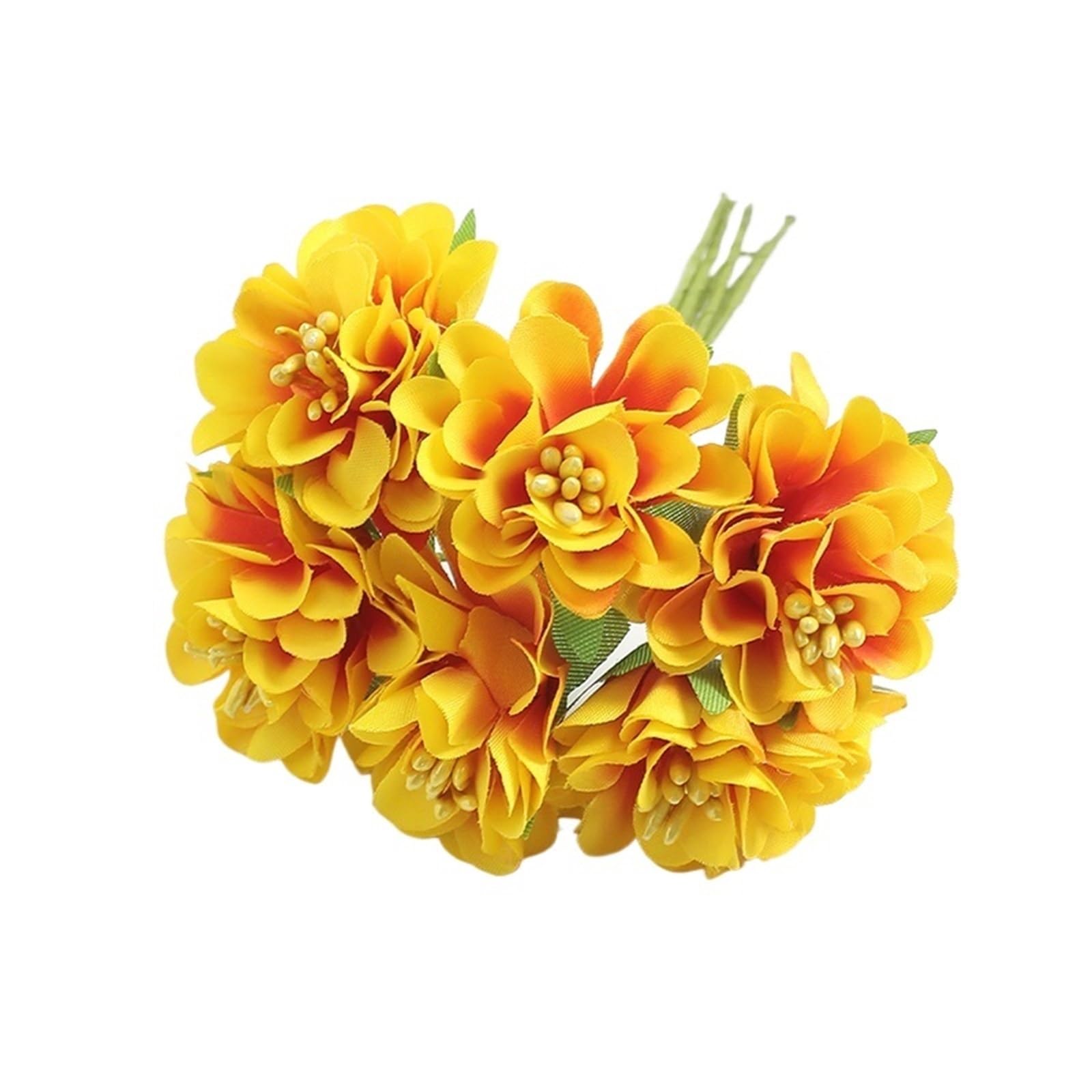 XIANGMLING 6Pcs Mini Artificial Silk Carnation Flowers Bouquet for Home Wedding Party Decoration Wreath(Color10)
