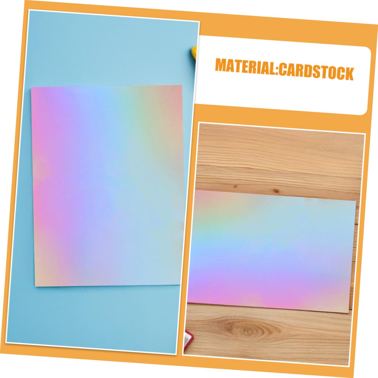 60 Szt. Metaliczny Holograficzny Karton Lustrzany Do DIY Rzemiosła Dla Chłopiec Dziewczynka Świąteczne Projekty Scrapbook