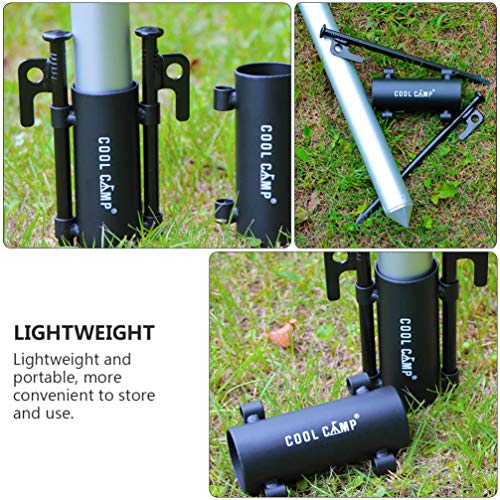 BESPORTBLE Suporte de vara de lona para acampamento de ferro para toldo, suporte de vara de lona, ba