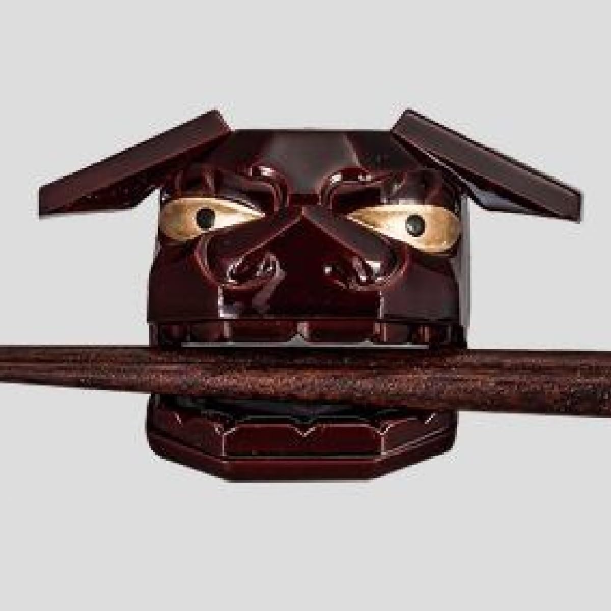 山中漆器 箸置 獅子頭（3個組） (溜)