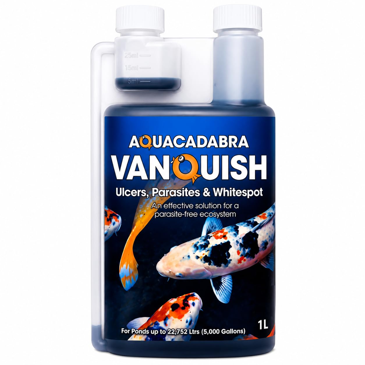 Aquacadabra Vanquish Ulcer Parasite and Whitsepot Pond Water Solution 1L
