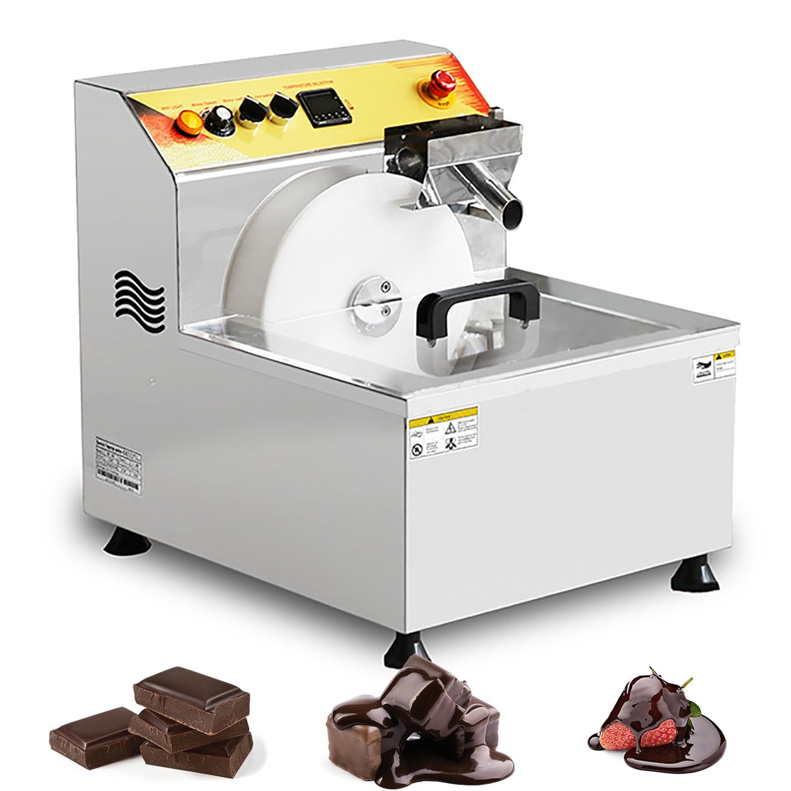 Fondoir À Chocolat Professionnel avec Thermostat, Chauffe-Chocolat Électrique 600 W en Acier Inoxydable pour Faire Fondre Et Chauffer Le Chocolat, Le Lait Et La Crème.