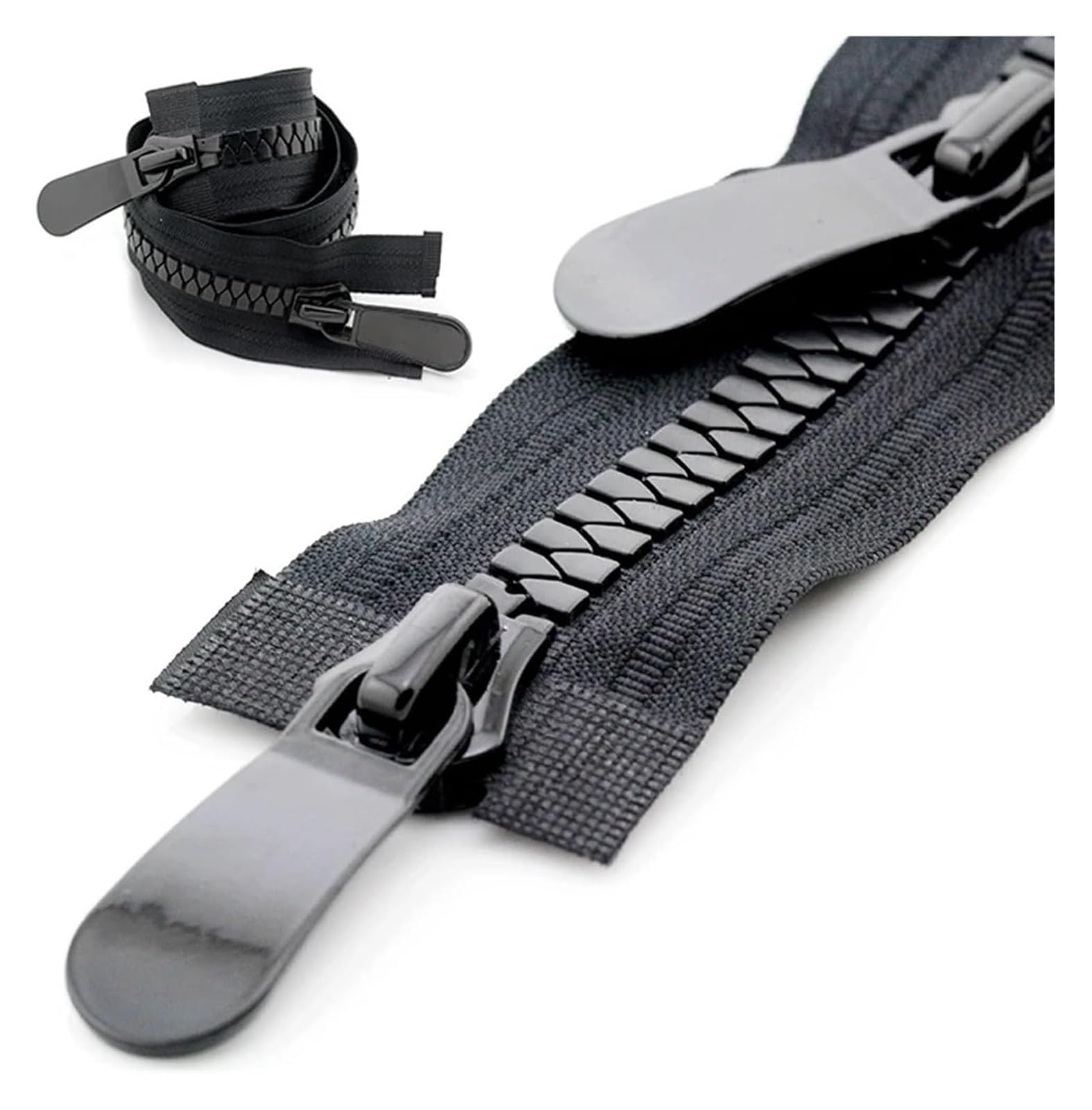 Nylonowe zamki błyskawiczne do majsterkowania, Zamki błyskawiczne do szycia kurtek, śpiworów, namiotów, akcesoriów, 70-100 cm(White,70)
