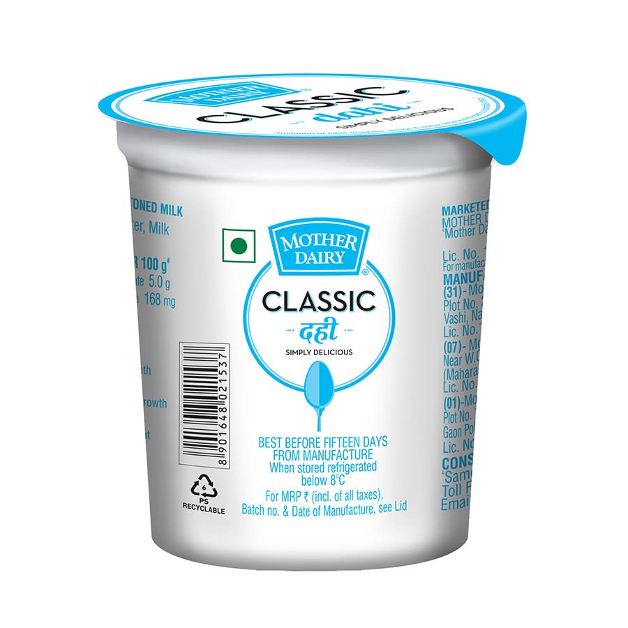 Image of Mother Dairy Classic Toned Curd, 200 g