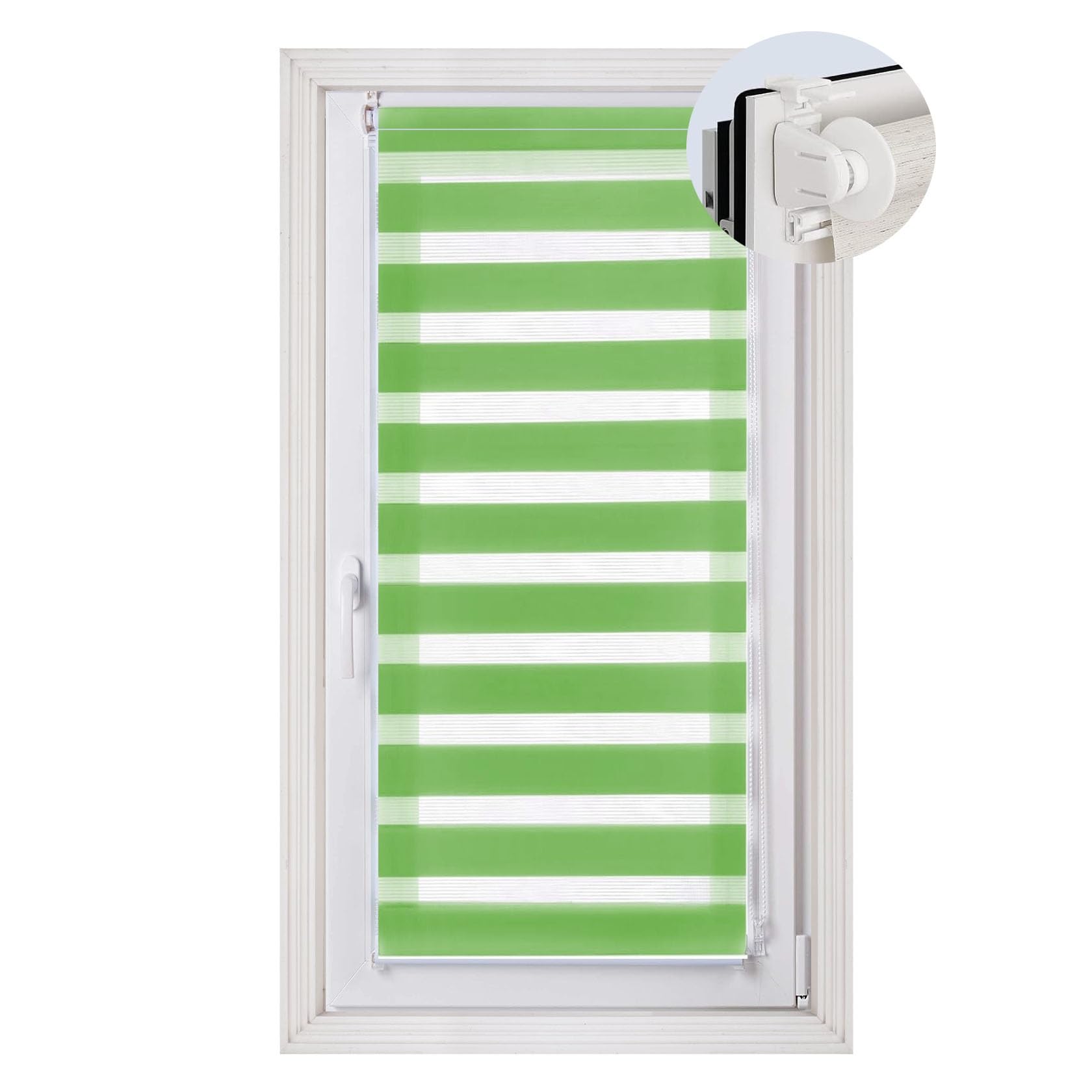 Day Night Blind 85 x 190 cm Insulated UV Protection, Blinds Blackout Curtains in a Variety of Sizes Ideal for Bedroom, Green — image 1