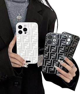 人気 ストリートブランド フェンディ スマホケース iPhone16ケース FFロゴ iPhone15ケース スマホカバー 镜面ガラス 欧米風 個性 創意 かっこいい おしゃれ 全面保護 iPhone多機種対応 プレゼント ギフト 贈り物 (iPhone 15,B)