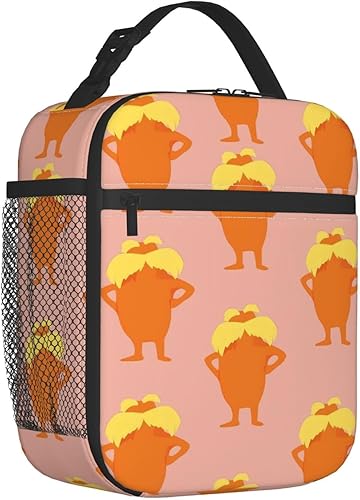 Miniatura 2 de The Anime Loraxs - Lonchera térmica de gran capacidad, a prueba de fugas, bolsa de almuerzo con cremallera, bolsillo de red externo, oficina,