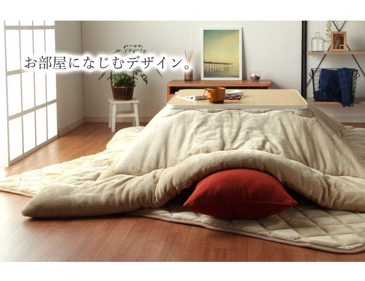 Amazon｜こたつ布団 正方形 洗える フラン こたつ掛け布団 ネイビー 約