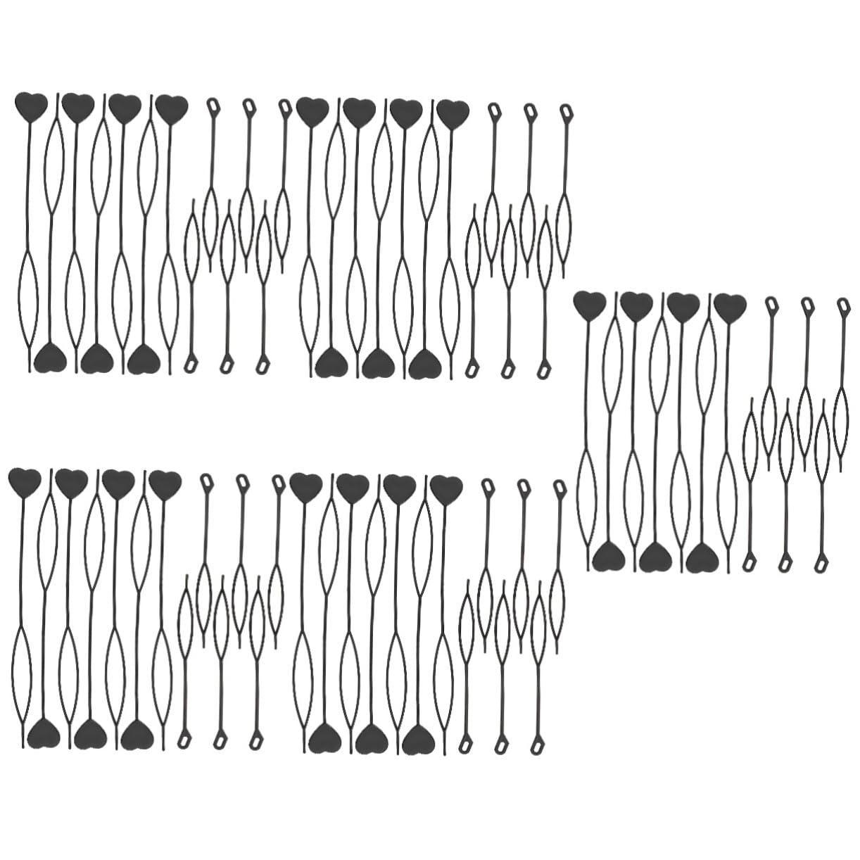 Didiseaon 200 Piezas Horquilla hair clips orquillas accesorios negros para mujer mujeres panecillo accesorios de ganchillo accesorios para trenzas herramientas para torcer el cabello chica