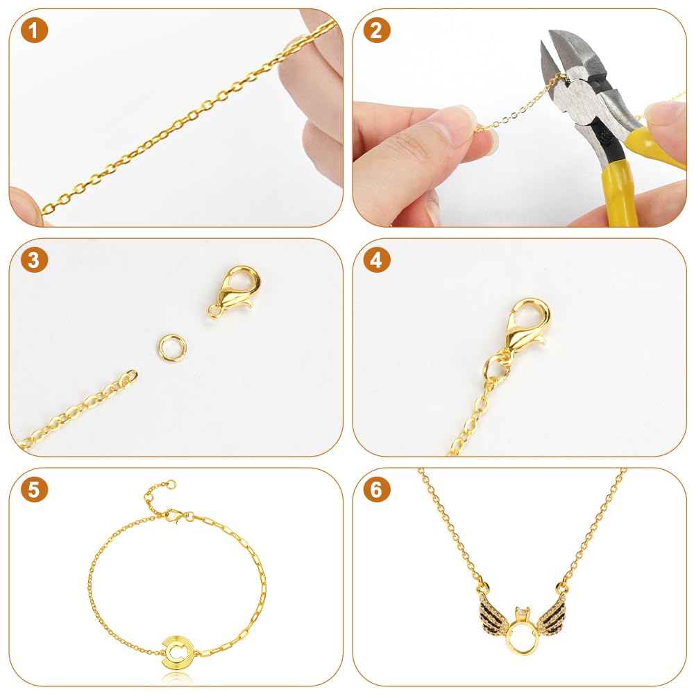 Catena Per Gioielli Fai Da Te - 10 Metri Oro O Argento - Foto 3