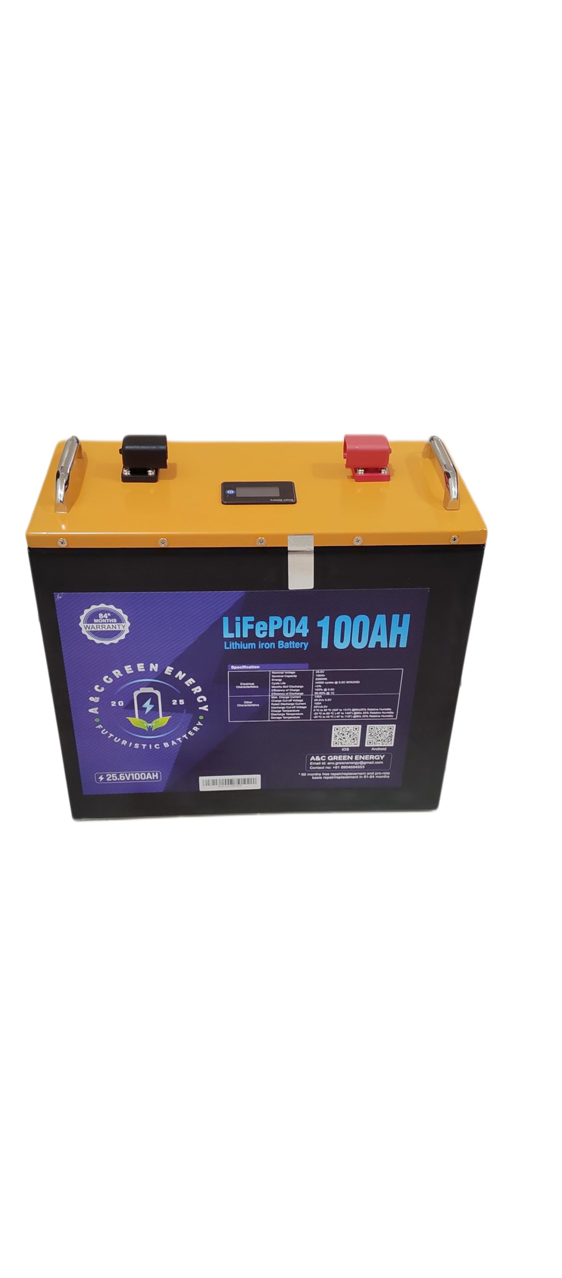 24v 100ah Lithium Ion (LFP) Smart Battery for Home Office and Solar inverters. 5+2 Years Warranty. Long Life Upto 20 Years, 5000+ Cycles. Work with Any inverters Upto 2500VA (2000W)-image-31