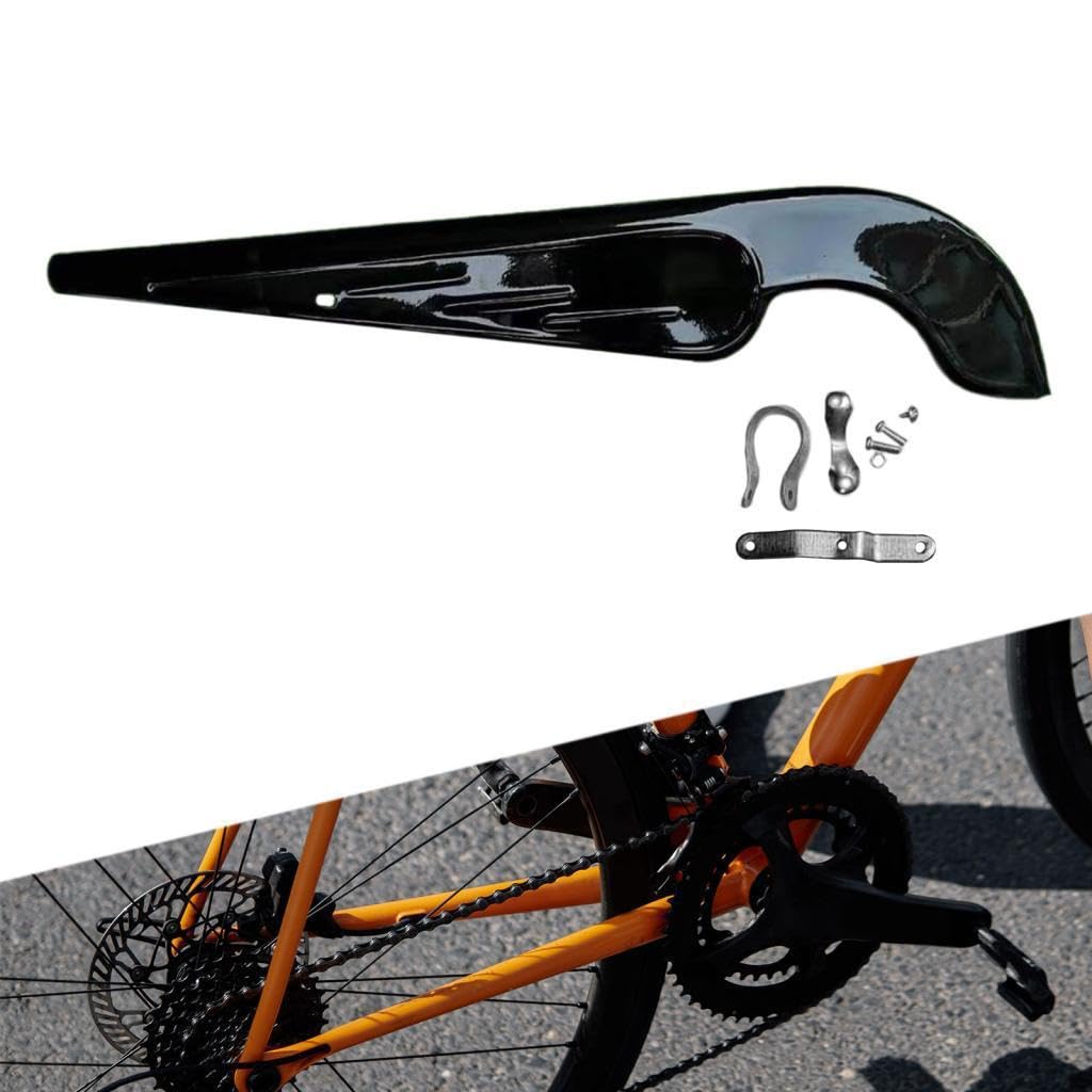 Fahrrad Kettenschutz Kettenschutzabdeckung Fahrradkette Metall Schutzgehäuse Staub- Und Wasserabweisend für 28 Zoll Retro Fahrräder 51cmx11.5cm