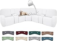 Vista 156 de Fundas 100% impermeables para sofá reclinable seccional, fundas para sofá reclinable en forma de L, funda para sofá seccional de esquina