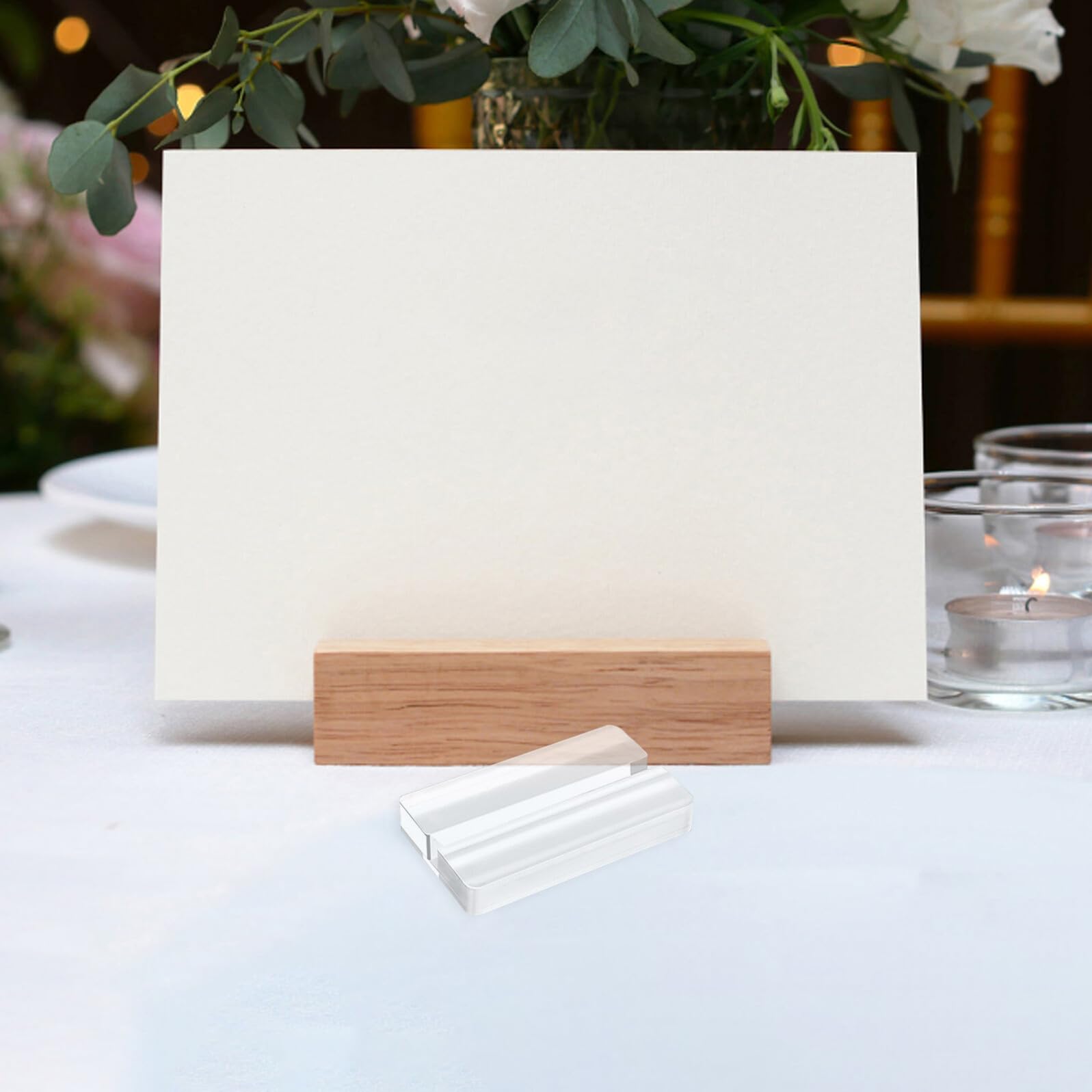 10stücke Acryl Kartenhalter Tischkartenhalter aus Acrylglas Kartenständer für Platzkarten Tischnummernhalter Transparente Kartenhalter für Ausstellungen und Büros