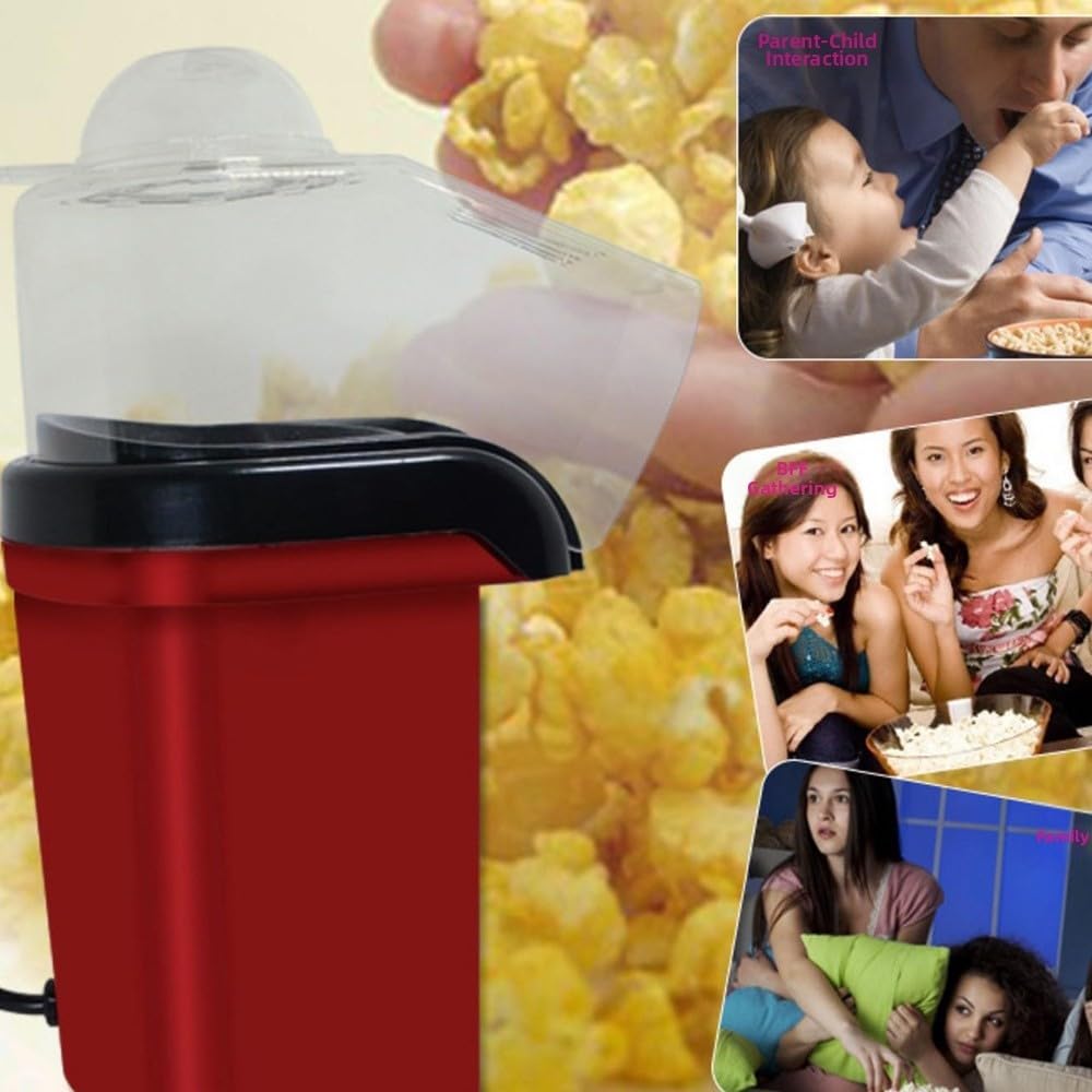 Elektryczny kompaktowy przyrząd do robienia popcornu w stylu retro, kolor