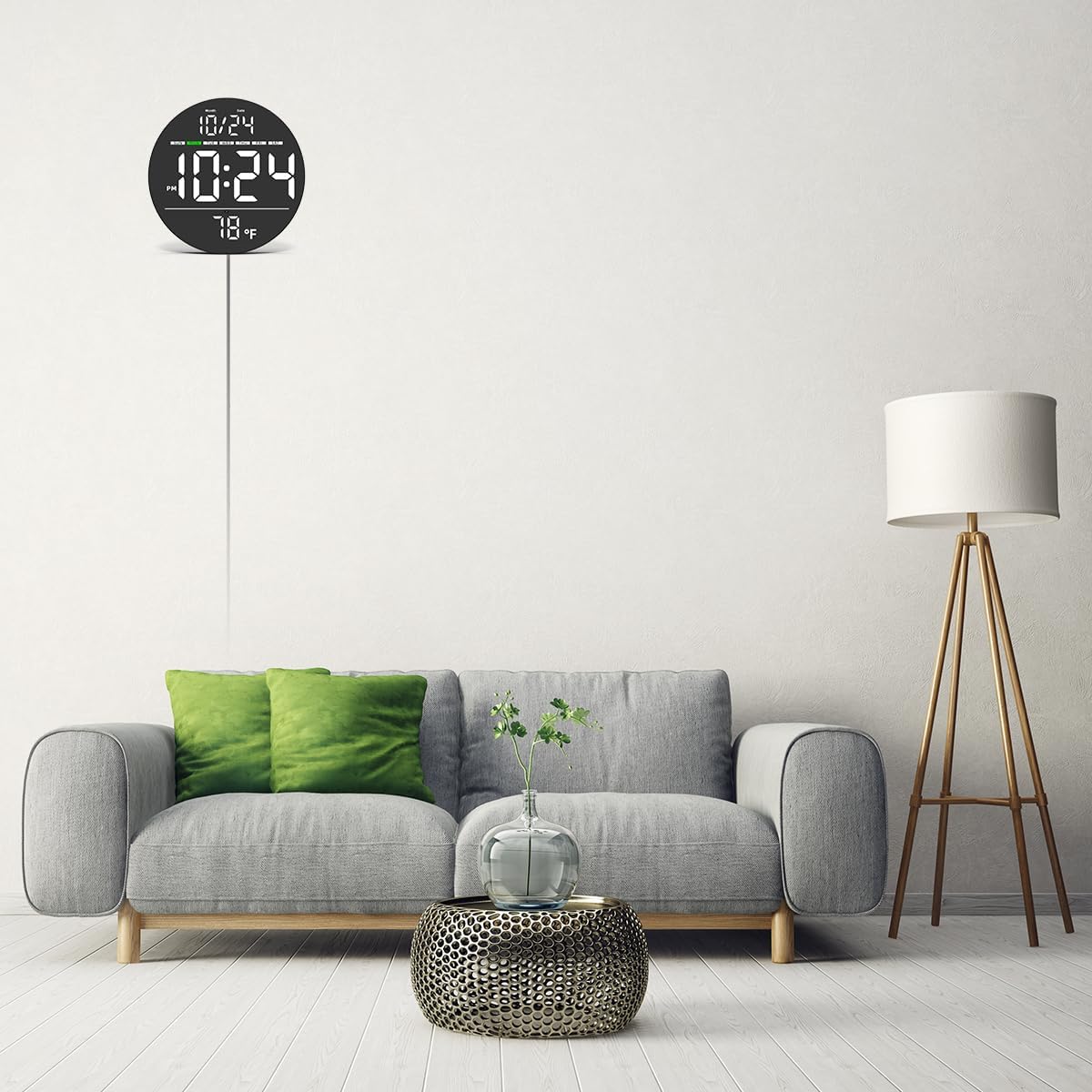 Digitale Wandklok 40cm LED met afstandsbediening
