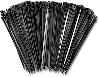 Bynbbur 8 inch Zip Ties 100 Pcs, Black Zipties Cable Ties, Black Cable Ties for Faux Ivy Fence Privacy Screen