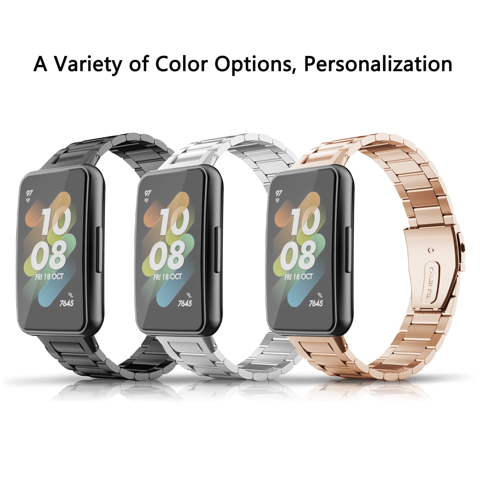 Candy Color Resin Strap With Case For Huawei Band 10/9/8/7/6/6Pro - View #4