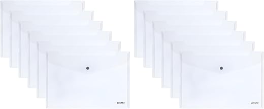 Amazon Brand – Solimo Button Bags, Envelope-Style (A4, Set of 12)