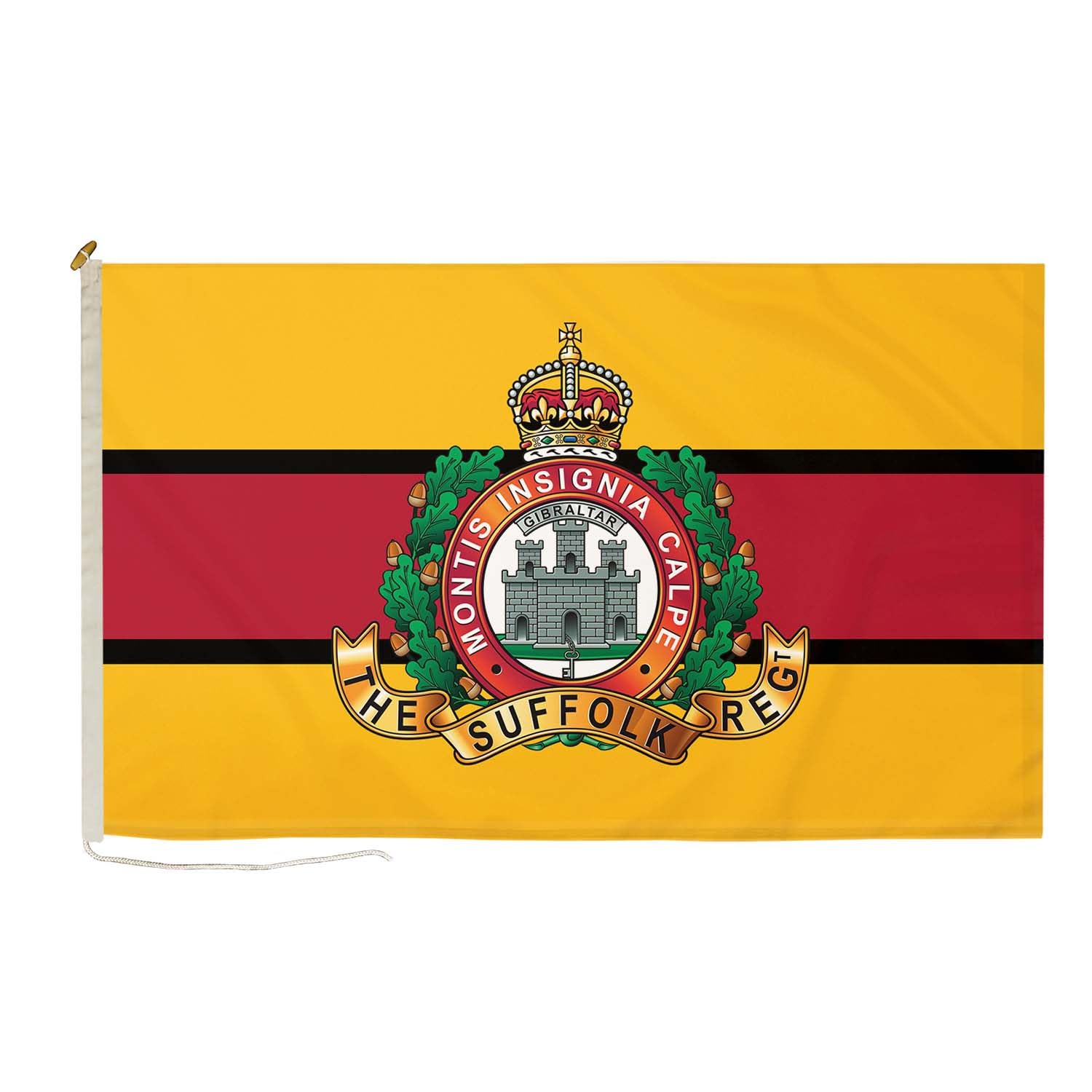 Suffolk Regiment Small DuraFlag Rope and Toggled 3ft x 2ft Premium Quality Flag 90cm x 60cm, 3ft x 2ft (90cm x 60cm)