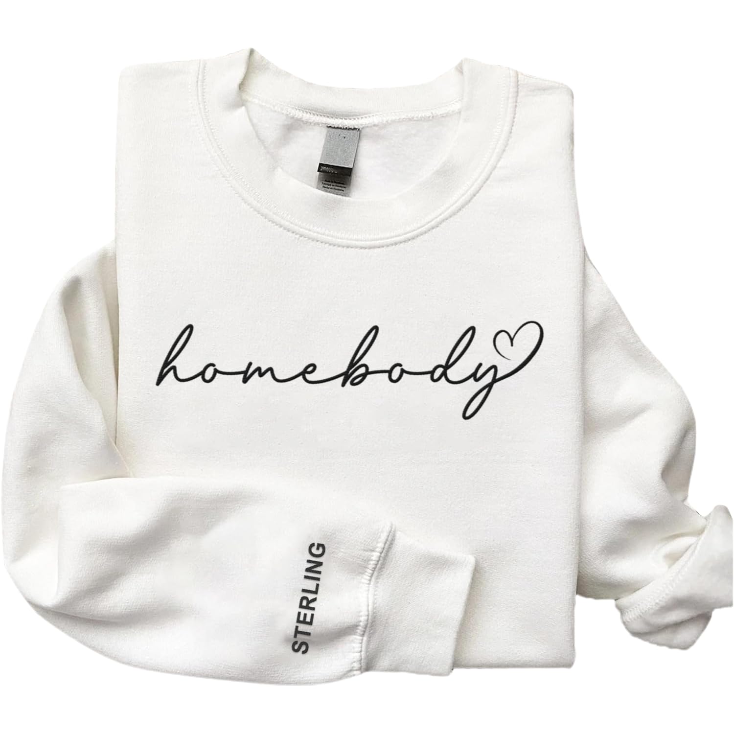 MAPrints Personalized Embroidered Homebody Sweatshirt, Introvert Homebody Sweatshirt Homebody Sweatshirt Crewneck Long Sleeve