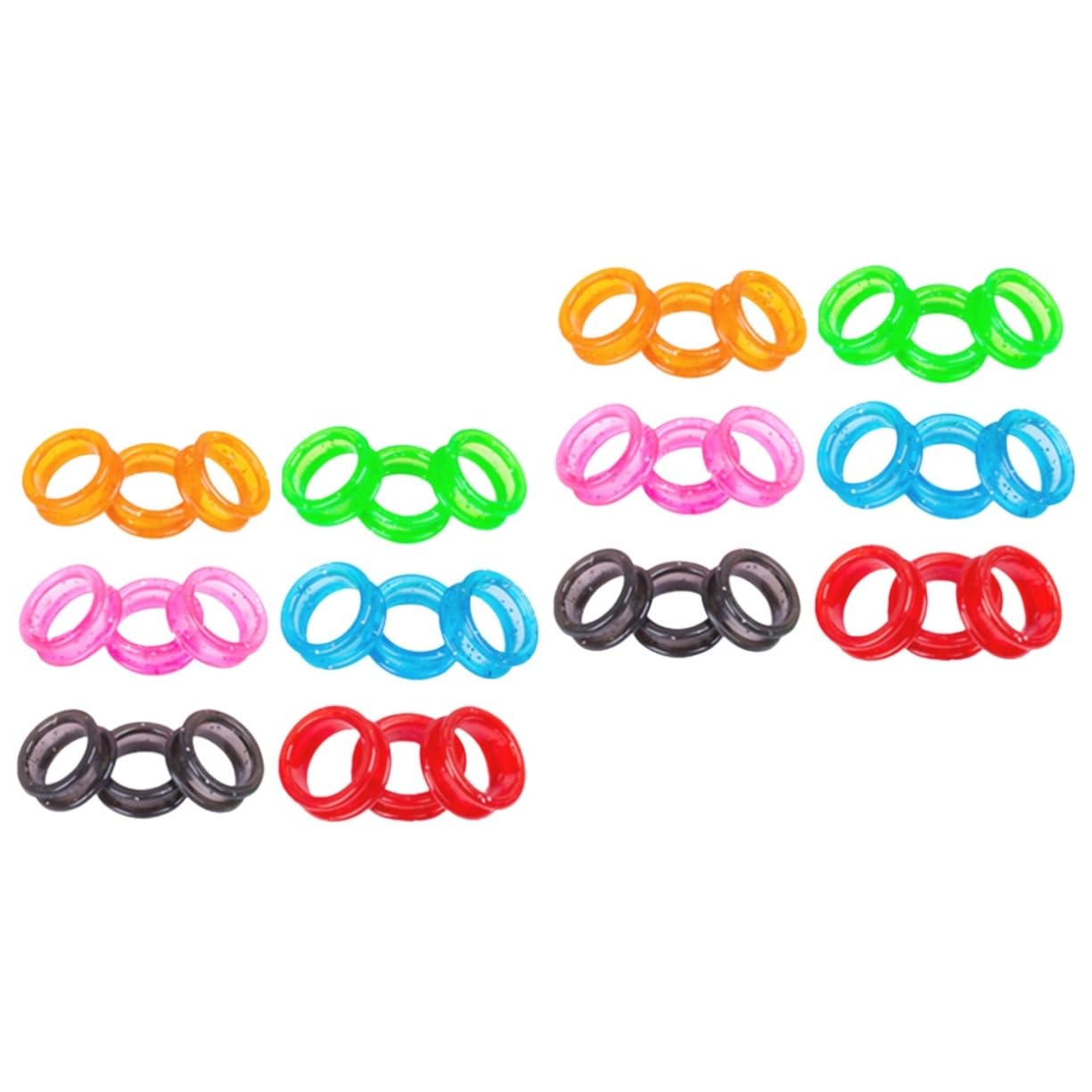 PRETYZOOM 2sets Scissors Finger Protectors Silicone Rings for Scissors Pet Hair Scissor Ring 18pcs*2