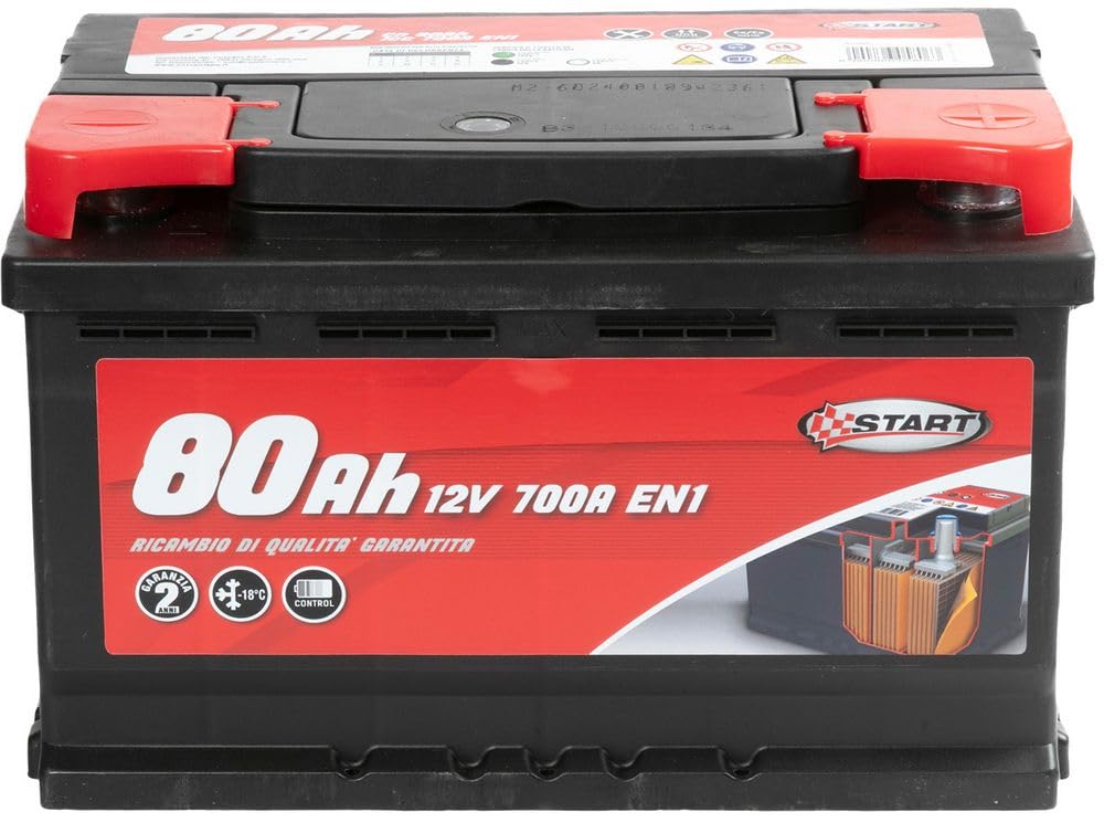 Start Batteria Auto 80AH 12V640A polo positivo destro cassetta L3