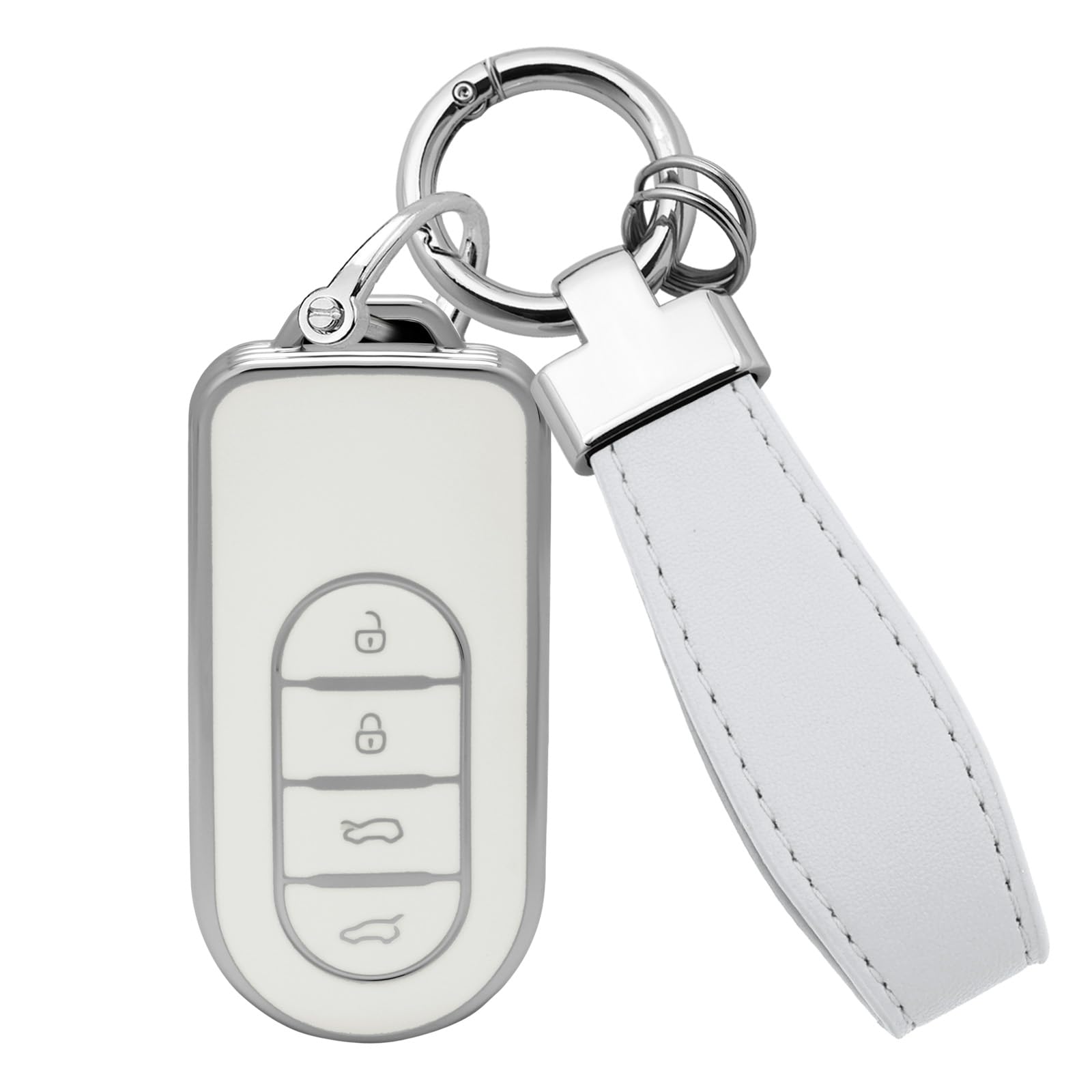 For Mercedes Benz Car Key Fob Cover Case Fit for Mercedes Benz Smart Elf 5 BRABUS PRO Premium 2025 2026 Accessories