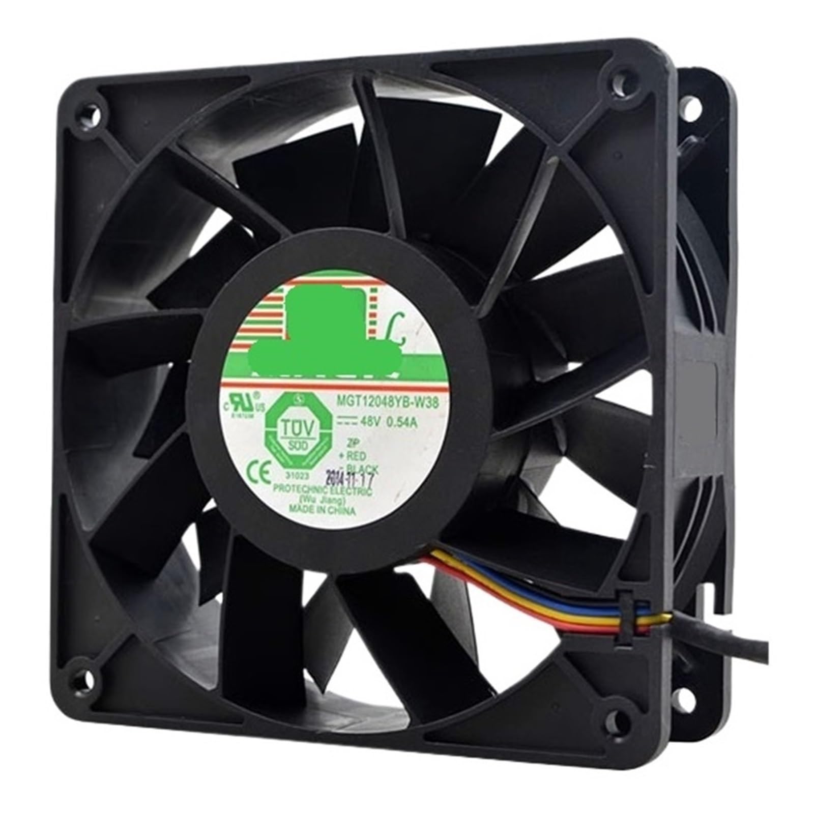 PEQYUACTE MGT12048YB-W38 12038 48V 0.54A 12CM 4-Wire Cooling Fan
